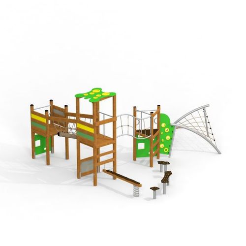 Playground structure - VILCABAMBA  - Lars Laj - steel / HDPE / polypropylene