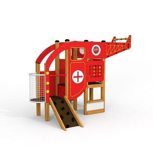 Playground structure - HELICOPTER  - Lars Laj - galvanised steel / plastic / HDPE