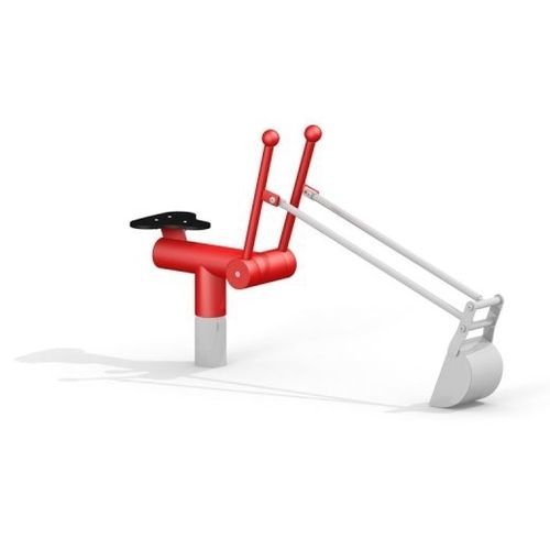 Child's playground excavator - EXCAVATOR  - Lars Laj - stainless steel / HDPE / powder-coated steel