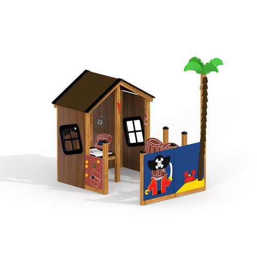 Playground playhouse - SEA ROBBERS' HIDEOUT  - Lars Laj - floor-mounted / waterproof / tree
