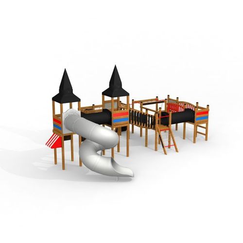 Playground structure - APOLLO CASTLE  - Lars Laj - stainless steel / polypropylene / HDPE