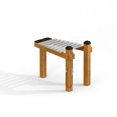 Musical play structure - XYLOPHONE   - Lars Laj - for playground / stainless steel / wooden