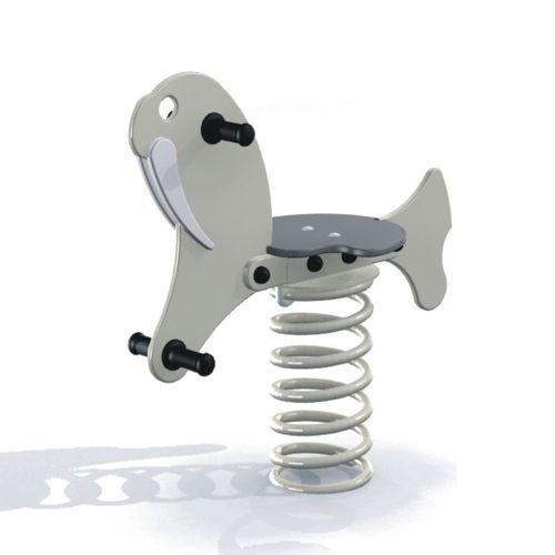 Walrus spring rocker - 11257 - Lars Laj - powder-coated steel / HDPE / 1-seat