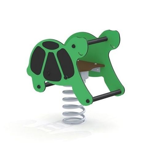 Turtle spring rocker - 17112  - Lars Laj - galvanised steel / powder-coated steel / HDPE