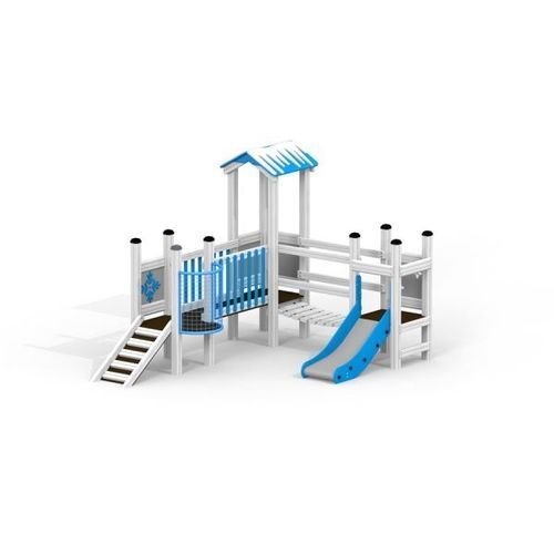 Playground structure - WINTER CASTLE     - Lars Laj - wooden / stainless steel / HDPE