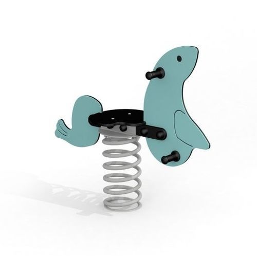 Sea lion spring rocker - 11255  - Lars Laj - steel / powder-coated steel / HDPE