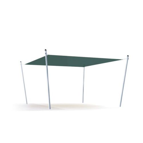 Nylon sunshade - SQUARE ATLANTIS  - Lars Laj - powder-coated steel / steel / horizontal