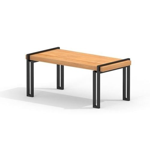 Outdoor table - THOR    - Lars Laj - contemporary / oak / steel base