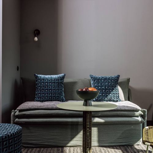 Sofa bed - MILLE ET UNE NUIT - BERENGERE LEROY - contemporary / velvet / cotton