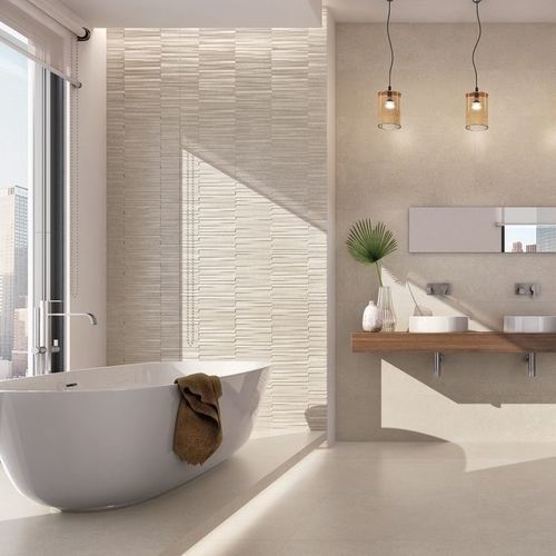 Porcelain stoneware tile - CALCITA - ETILE / ELAM - matte / embossed / pearly finish