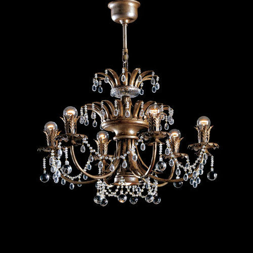 Classic chandelier - 04.1875 - Banci Firenze Srl - crystal / iron / 7 light