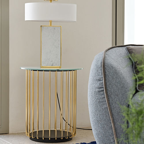 Contemporary side table - Etan - Black Tie - walnut / MDF / ash