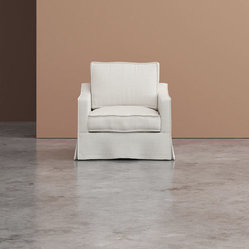 Contemporary armchair - BARCO  - Gems Barcelona - fabric / white / blue