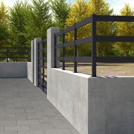 Fence with panels - HORIZON 250 - Dlimity - garden / residential / commercial