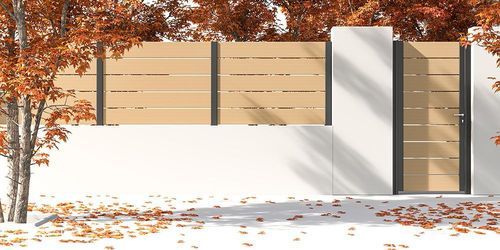 Fence with panels - OLIMPO - Dlimity - louvered / garden / residential