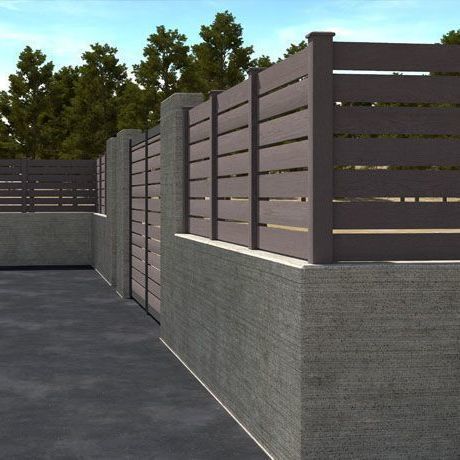 Anthracite fence - NATURE XTRA 020 - Dlimity - with panels / panel / garden