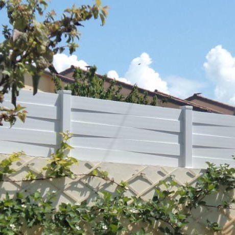 Fence with panels - ALTERNA CROSS - Dlimity - garden / commercial / PVC