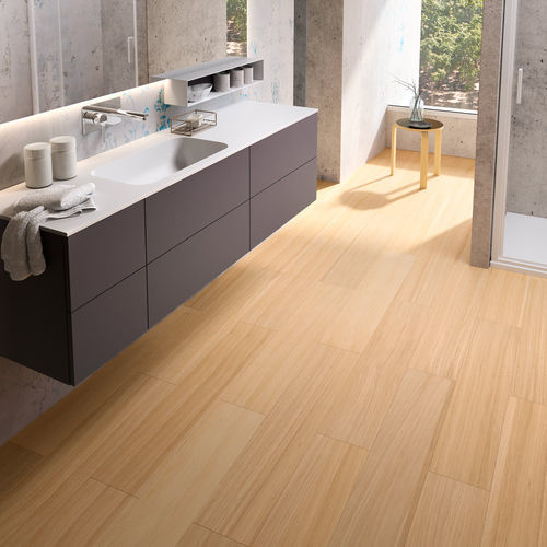 Adhesive parquet floor - Clear - SIPARQUET - engineered / light oak / boat deck