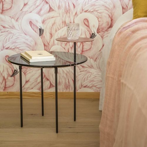 Contemporary bedside table - Eclipse - Epsilon Composite - steel / marble / carbon