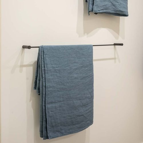 1-bar towel rack - Libellule - Epsilon Composite - wall-mounted / carbon / black