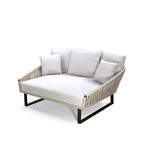 Contemporary daybed - SIENNA CANASTA - G&G Italia Designer Furniture - fabric / aluminum / rope