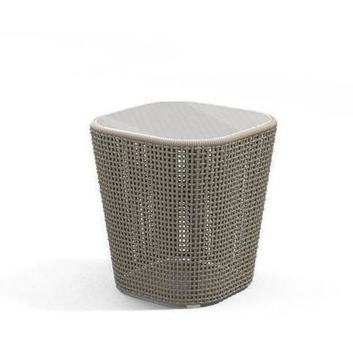Contemporary side table - HARP - G&G Italia Designer Furniture - aluminium / polyurethane foam / rope