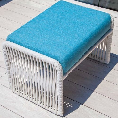Contemporary footstool - INDAH - G&G Italia Designer Furniture - fabric / foam / coated