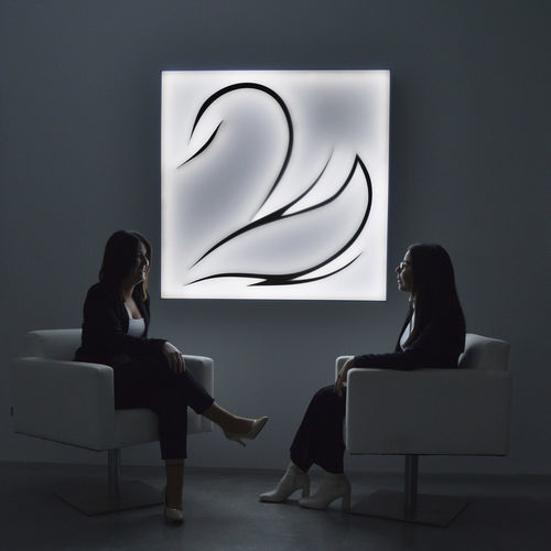 Original design wall light - SWAN - KISSA LAMPS - indoor / extruded aluminum / PVC