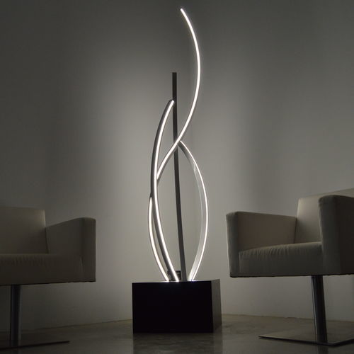 Floorstanding lamp FLAME KISSA LAMPS anodized aluminum