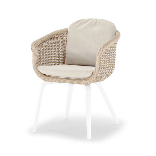 Contemporary chair - MELROSE - GRATTONI S.R.L. - outdoor / rope / aluminum base
