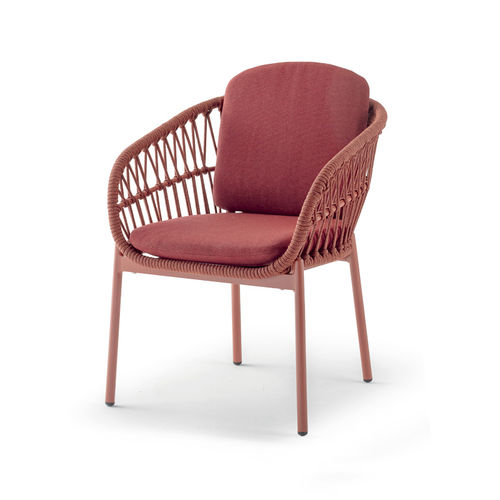 Rope chair - ELBA ROPE ARMCHAIR - GRATTONI S.R.L. - contemporary / outdoor / aluminum