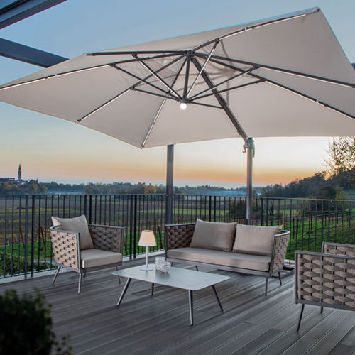 Contemporary lounge garden set - NIZZA - GRATTONI S.R.L. - aluminum / rubber / fabric
