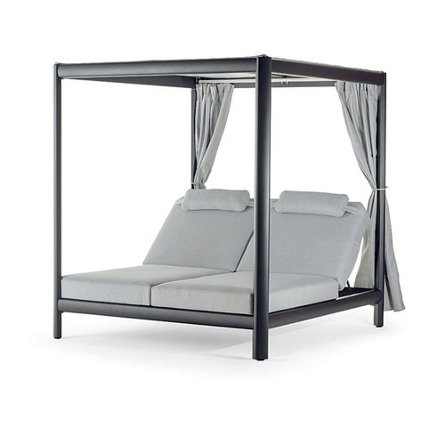 Contemporary daybed - DOHA - GRATTONI S.R.L. - fabric / aluminum / aluminum base