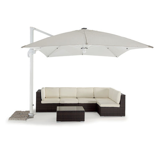 Square parasol - TRIESTE/LIGHT  - GRATTONI S.R.L. - side post / cantilever / fabric