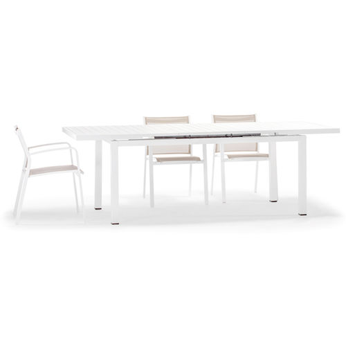 Contemporary table - LIPARI  - GRATTONI S.R.L. - aluminum / aluminum base / rectangular
