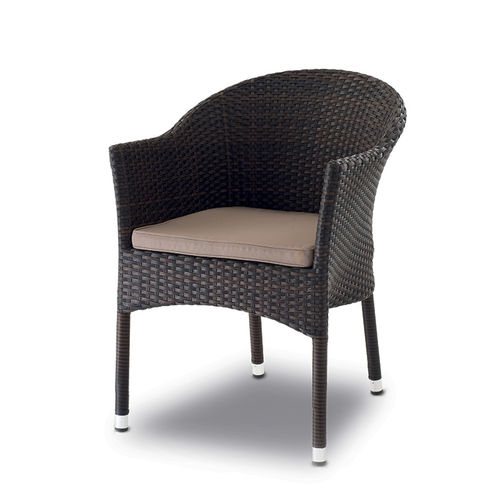 Contemporary armchair - GS 912 - GRATTONI S.R.L. - fabric / wicker / aluminum