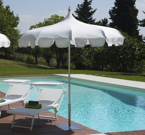 Round parasol - DALÌ - OMBRELLIFICIO R.T. MAGNANI S.R.L. - mast-centered / fabric / aluminum