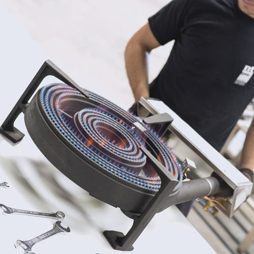 Gas cooktop - IBERICA/PAV-01+PP-C - BERTRAND MANUFACTURER S.A. - commercial / 1 burner / countertop