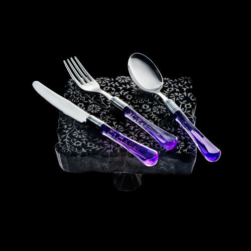 Acrylic cutlery - Zaffiro : ZA - EME POSATERIE S.R.L. - polished stainless steel