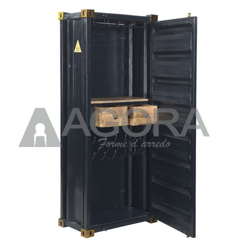 Original design bar cabinet - CONTAINER  - AGORA' SRL - lacquered wood / solid wood / with hinged door