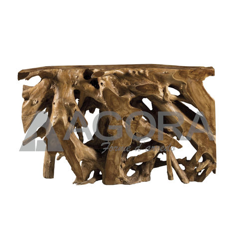 Organic design sideboard table - ROOTS  - AGORA' SRL - teak / teak base / rectangular