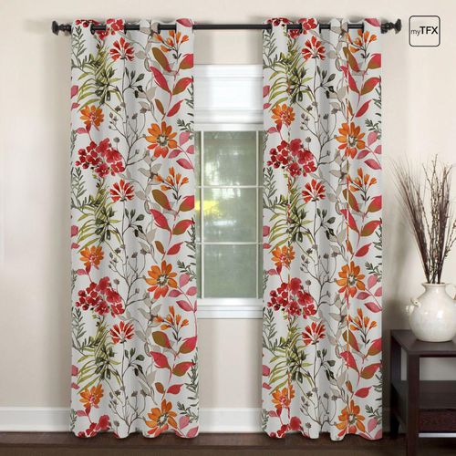 Eyelet curtain - EXOTIC - SONOLYS - floral / polyester