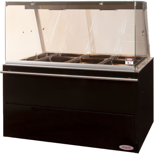 Counter warmer display case - V75 TRAD - Doregrill S.A.S. - viewable / positive temperature / with sliding doors