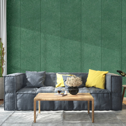 Wall-mounted acoustic panel - SPIKE® - Aistec - PET / rectangular / textured