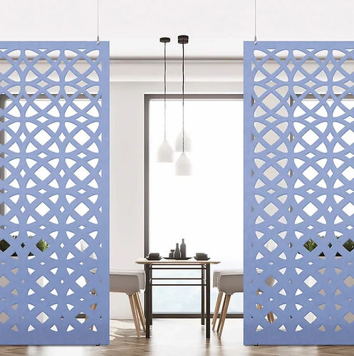 Removable partition - RONDO - Acoustic.ae - fabric / PET / commercial