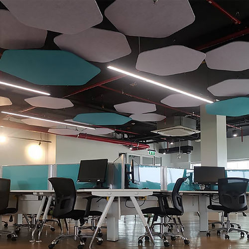 Ceiling acoustic panel - HEXA - Acoustic.ae - hanging / polyester fiber / PET