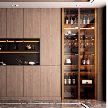 Wall-mounted shelf - Aplus Hardware Supplier - contemporary / aluminum / glass