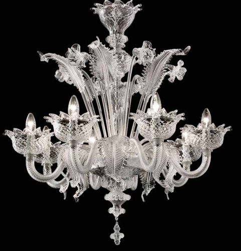 Traditional chandelier - LISZT - Wave Murano Glass srl - Murano glass / blown glass / 1 light