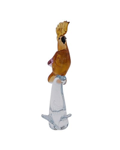 Murano glass sculpture - COCKATOO - Wave Murano Glass srl - blown glass / free-standing / multi-color