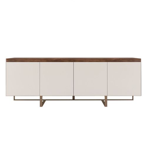 Contemporary sideboard - Sacramento  - NDESIGN - wood veneer / metal / white